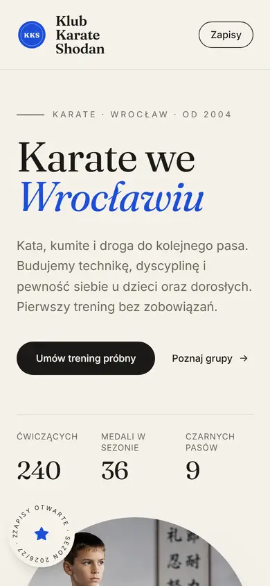 Szablon Arena na telefonie (Karate)