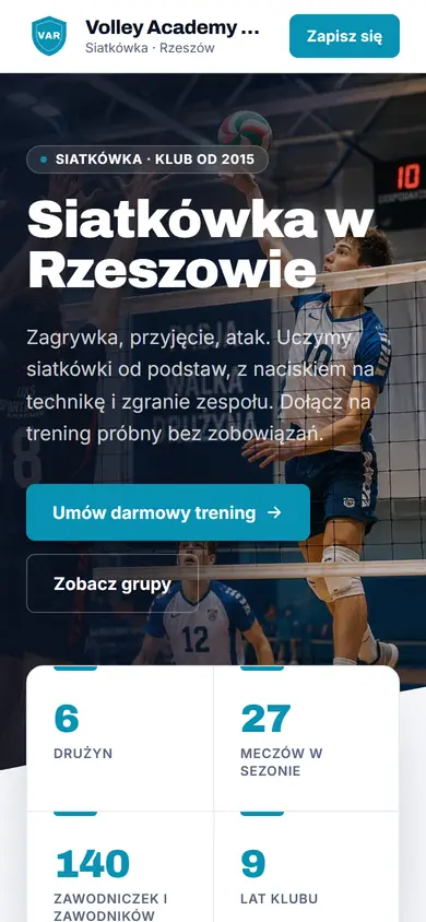 Szablon Classic: widok na telefonie, Siatkówka